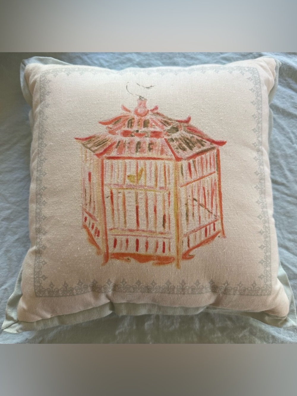 Pottery Barn Birdcage Pillow